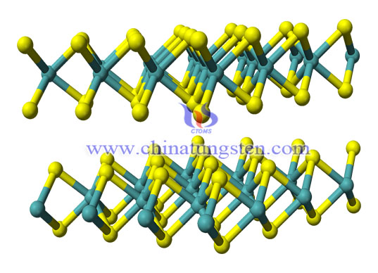 wolfraam disulfide structuurbeeld